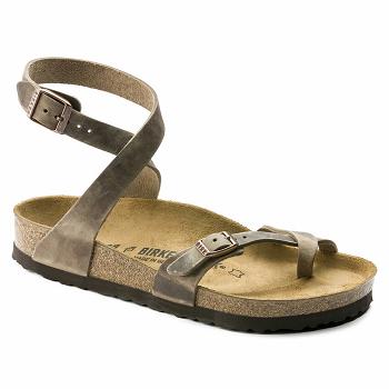 Sandále Birkenstock Yara Oiled Kozene Damske Hnede | SK 181FDN